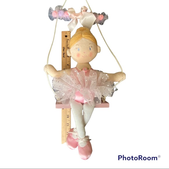 RUSS Doll Ballerina Plush Pink Doll On Swing - Picture 6 of 7